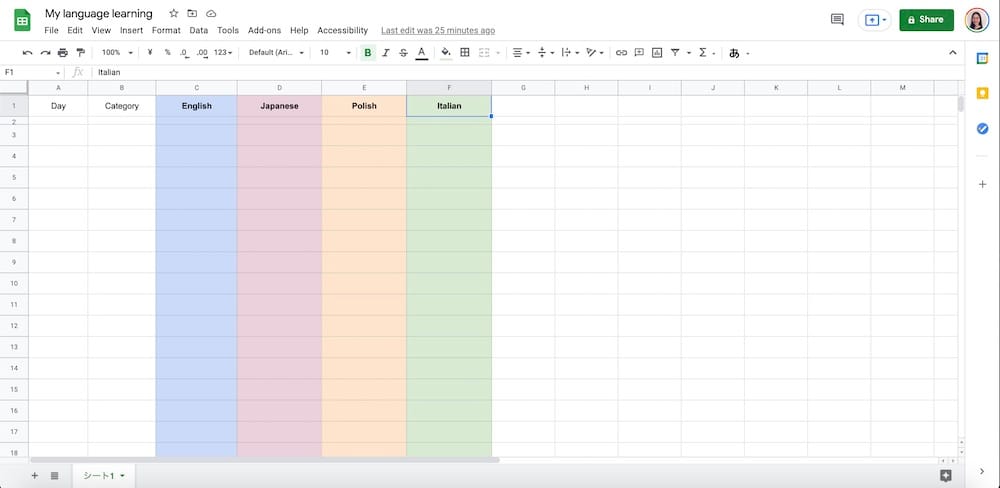 google spreadsheet 01