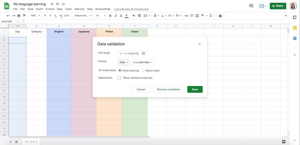 google spreadsheet 02