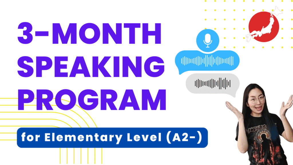 3-Month Speaking Program for Elementary Level