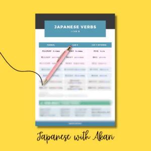 Japanese Potential Form Table & mini Test